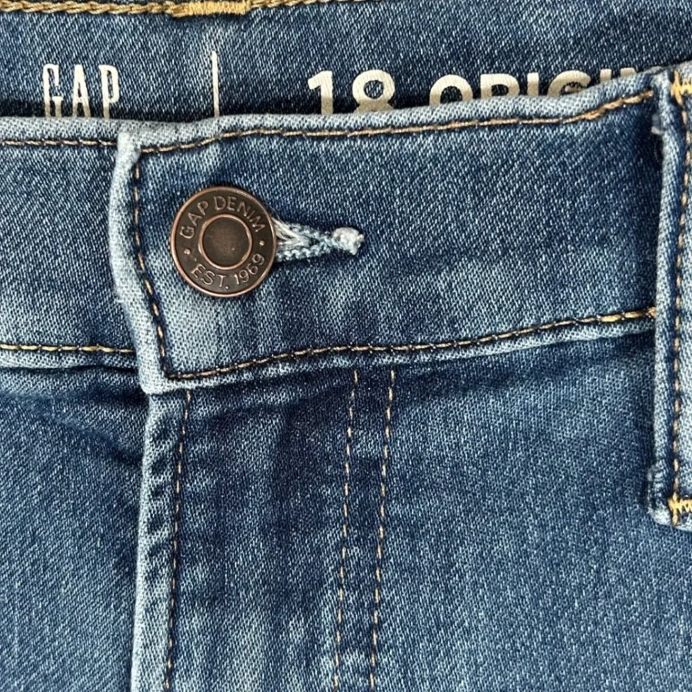 Gap Kids Boys Original Straight Fit Jeans Medium Wash Blue Size 18 Adjustable‎